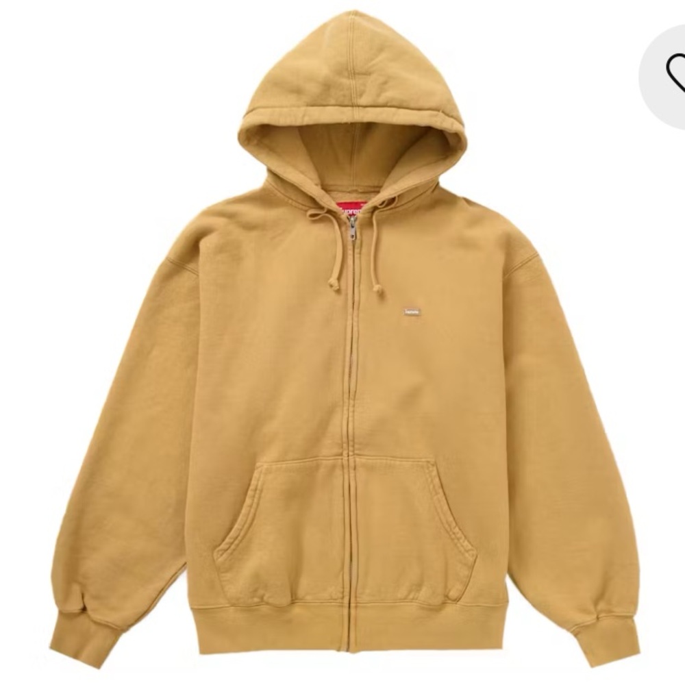 Supreme Sand Zip Up Hooded Sweatshirt